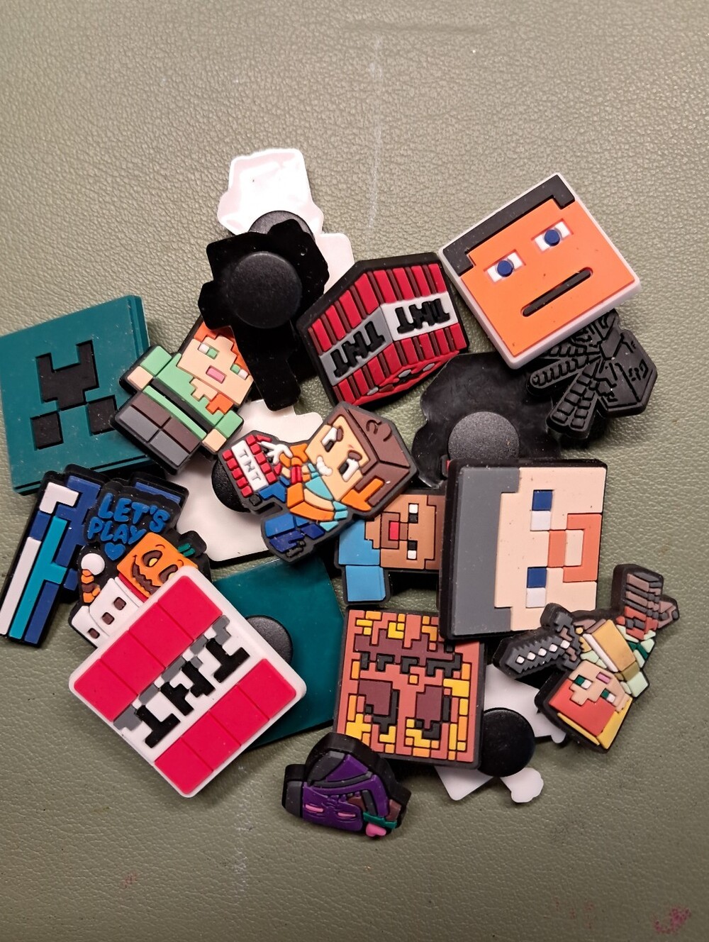 Minecraft Character  Shoe Charms - Multicolor